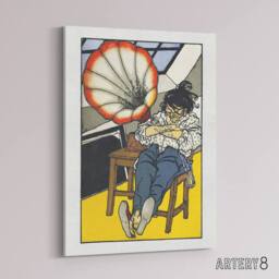 "Artery8 A Beethoven Music Enthusiast Moriz Jung Canvas Wall Art Print - Size: W12"" x H16""" - thumbnail 2