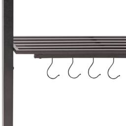 Wyld and Coco Beige Fabric Garden Pavilion Black Powder Coat Steel 240 x 148cm - Size: 240 x 148 cm - thumbnail 8