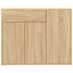 Berkfield Home Sideboard Sonoma Oak 88x30x70 cm Engineered Wood in Brown - Size: 88 x 30 x 70 cm - thumbnail 5