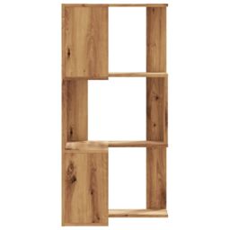 Berkfield Home Corner Bookcase 3-Tier Artisian Oak 50x50x102 cm Engineered Wood in Brown - Size: 50 x 50 x 102 cm - thumbnail 5