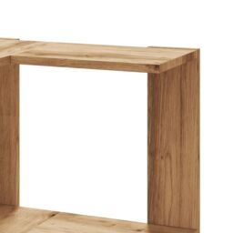 Berkfield Home Corner Bookcase 3-Tier Artisian Oak 50x50x102 cm Engineered Wood in Brown - Size: 50 x 50 x 102 cm - thumbnail 7