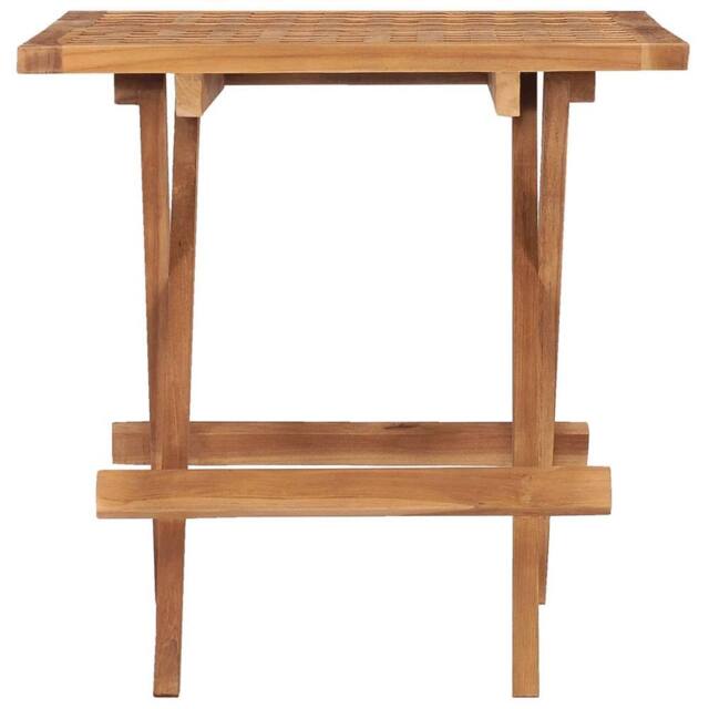 Berkfield Home Folding Garden Table 50x50x50 cm Solid Teak Wood in Brown - Size: 50 x 50 x 50 cm - image 1