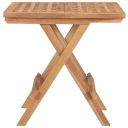Berkfield Home Folding Garden Table 50x50x50 cm Solid Teak Wood in Brown - Size: 50 x 50 x 50 cm - thumbnail 4