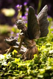 Marco Paul Sitting Fairy Outdoor Ornament Fairies Bronze Effect Resin - thumbnail 6
