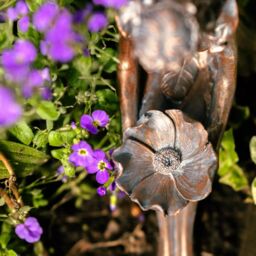 Marco Paul Sitting Fairy Outdoor Ornament Fairies Bronze Effect Resin - thumbnail 4