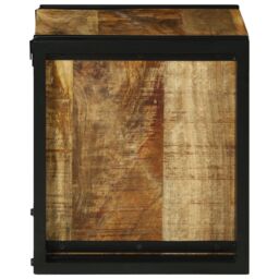 Berkfield Home Wine Rack 34.5 x 35 x 39 cm Solid Wood Rough Mango in Brown - thumbnail 5