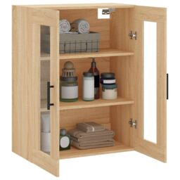 Berkfield Home Wall Mounted Cabinet Sonoma Oak 69.5x34x90 cm in Brown - thumbnail 5