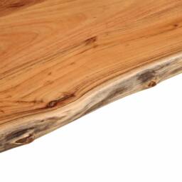 Berkfield Home Table Top 60x60x2.5 cm Square¬†Solid Wood Acacia Live Edge in Brown - thumbnail 8