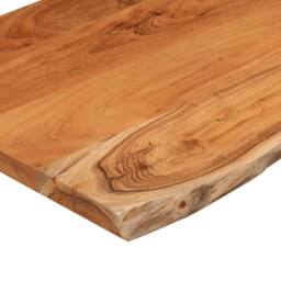 Berkfield Home Table Top 60x60x2.5 cm Square¬†Solid Wood Acacia Live Edge in Brown - thumbnail 7