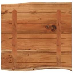 Berkfield Home Table Top 60x60x2.5 cm Square¬†Solid Wood Acacia Live Edge in Brown - thumbnail 4