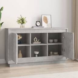 Berkfield Home Sideboard Concrete Grey 102x35x60 cm Engineered Wood - Size: 102 x 35 x 60 cm - thumbnail 1