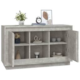 Berkfield Home Sideboard Concrete Grey 102x35x60 cm Engineered Wood - Size: 102 x 35 x 60 cm - thumbnail 4