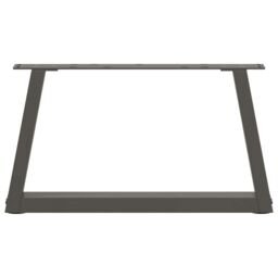 Berkfield Home Dining Table Legs V-Shape 2 pcs Anthracite 60x(30-31.3) cm Steel in Black - thumbnail 5
