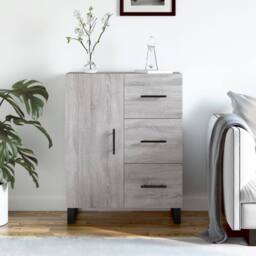 Berkfield Home Sideboard Grey Sonoma 69.5x34x90 cm Engineered Wood - thumbnail 2
