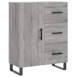 Berkfield Home Sideboard Grey Sonoma 69.5x34x90 cm Engineered Wood - thumbnail 1