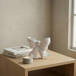 Garden Greatness Maison Blanc Bow Stem Vase in White - Size: 1 Pack - thumbnail 2