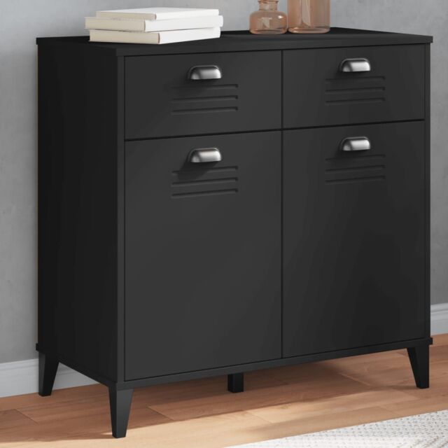 Berkfield Home Sideboard VIKEN Black 80x40x80 cm Engineered Wood - Size: 80 x 40 x 80 cm - image 1