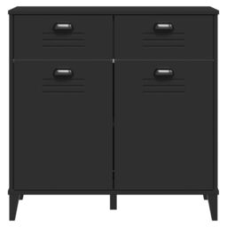 Berkfield Home Sideboard VIKEN Black 80x40x80 cm Engineered Wood - Size: 80 x 40 x 80 cm - thumbnail 6