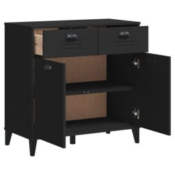 Berkfield Home Sideboard VIKEN Black 80x40x80 cm Engineered Wood - Size: 80 x 40 x 80 cm - thumbnail 5