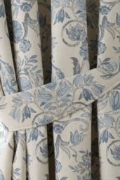 Dreams & Drapes 'Averie' Pair of Pencil Pleat Curtains With Tie-Backs in Blue - Size: 229 cm width x 229 cm drop - thumbnail 5