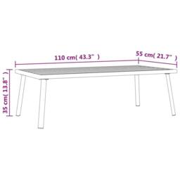 Berkfield Home Garden Coffee Table Anthracite 110x55x35cm Steel in Black - Size: 110 x 55 x 35 cm - thumbnail 7