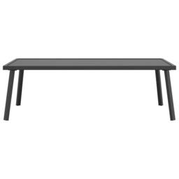 Berkfield Home Garden Coffee Table Anthracite 110x55x35cm Steel in Black - Size: 110 x 55 x 35 cm - thumbnail 3