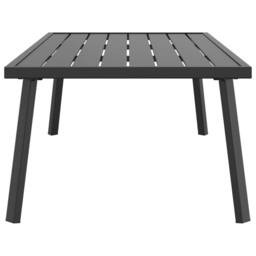 Berkfield Home Garden Coffee Table Anthracite 110x55x35cm Steel in Black - Size: 110 x 55 x 35 cm - thumbnail 4