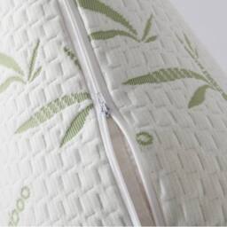FLAVORA 2 Pack Bamboo Fiber Cooling Pillow Protector in White - Size: Cot - thumbnail 3