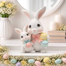 Eggs-traordinary Gift Co Easter Bunny Mum & Baby - thumbnail 1