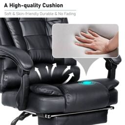 NESTLUNE Office Chair Massage Computer Gaming Chairs in Black - Size: 100 cm x 15 cm - thumbnail 5