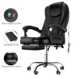 NESTLUNE Office Chair Massage Computer Gaming Chairs in Black - Size: 100 cm x 15 cm - thumbnail 1