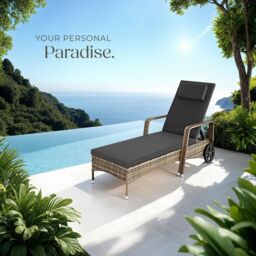 tectake Sun Lounger Caspian - Size: 1 Seater - thumbnail 8