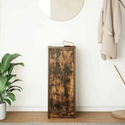 Berkfield Home Sideboard Smoked Oak 29.5x34x76 cm Engineered Wood in Brown - thumbnail 3