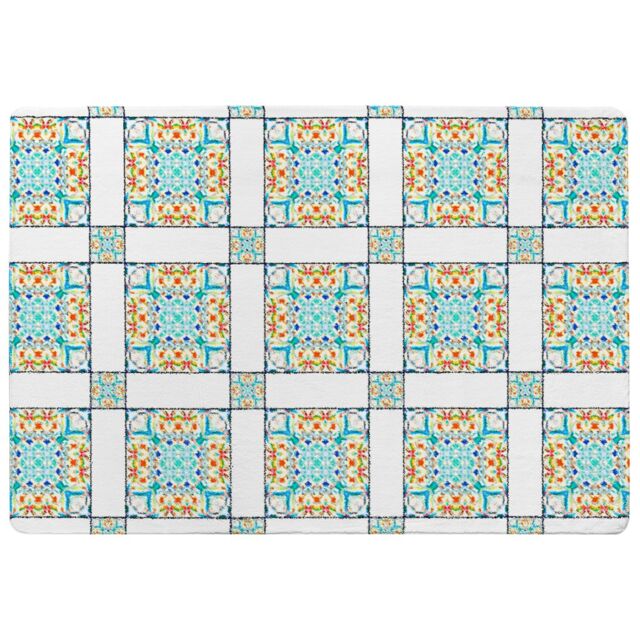 Benjamin Tate Design Colorful Textile Design Rug in Natural - Size: Large - image 1