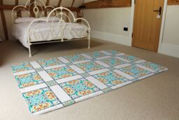 Benjamin Tate Design Colorful Textile Design Rug in Natural - Size: Large - thumbnail 3