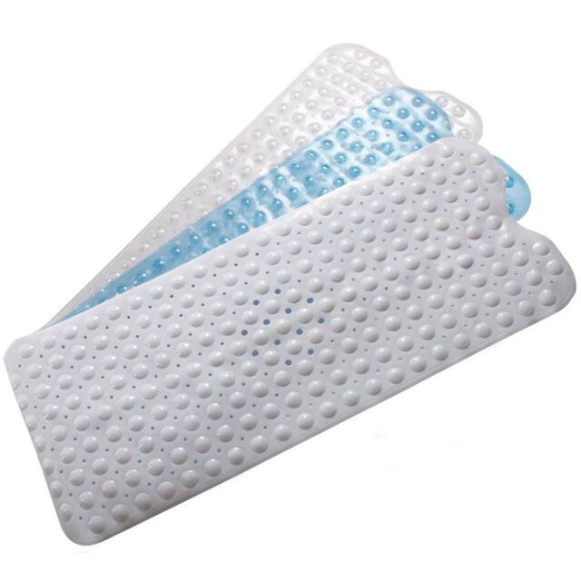 Coopers of Stortford Mould-Free Full-Length Bath Mat with Suction Cups, 98x39cm in Blue - Size: 98x39 cm - image 1