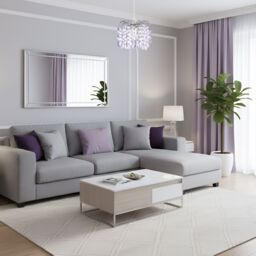 Happy Homewares Contemporary Pendant Shade with Acrylic Droplets in Lilac - Size: 10 inches - thumbnail 6