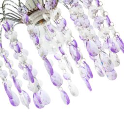 Happy Homewares Contemporary Pendant Shade with Acrylic Droplets in Lilac - Size: 10 inches - thumbnail 5