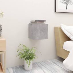Berkfield Home Bedside Cabinet Concrete Grey 30.5x30x30 cm Engineered Wood - thumbnail 2