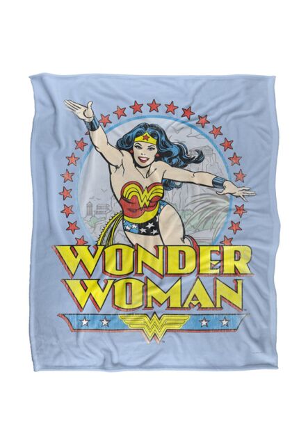 Warner Brothers Dc Wonder Woman Wonder Woman Officially Licensed Silky Touch Super Soft Throw Blanket 152 x 127 cm in White - image 1