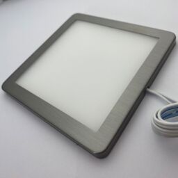 Loops 6x BRUSHED NICKEL Ultra-Slim Square Under Cabinet Kitchen Light & Driver Kit - Warm White Diffused LED in Metallics - thumbnail 1