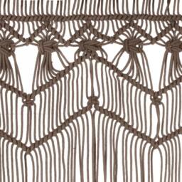 Berkfield Home Macrame Curtain Taupe 140x240 cm Cotton - thumbnail 4