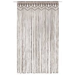 Berkfield Home Macrame Curtain Taupe 140x240 cm Cotton