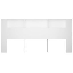 Berkfield Home Headboard Cabinet White 220x18.5x104.5 cm - thumbnail 4