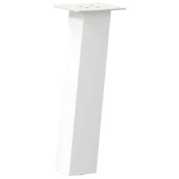 Berkfield Home Coffee Table Legs 4 pcs White 42 cm Steel - thumbnail 4