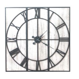 Love Lace Roza Panelled Wall Clock in Silver - thumbnail 1