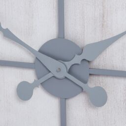 Love Lace Roza Panelled Wall Clock in Silver - thumbnail 3