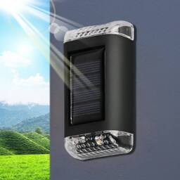 Havendro 8PCS WARM WHITE SOLAR POWERED DOOR FENCE WALL LIGHTS in Black - thumbnail 4