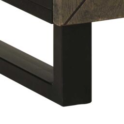 Berkfield Home Bedside Cabinet Black 50x33x60 cm Solid Wood Mango - Size: 50 x 33 x 60 cm - thumbnail 9
