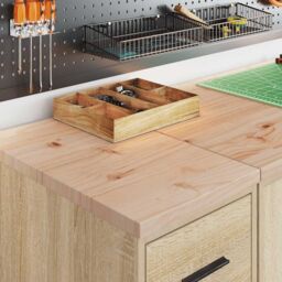Berkfield Home Garage Cabinets 2 pcs Sonoma Oak Engineered Wood in Brown - thumbnail 3